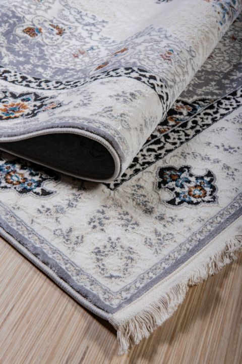 Ковер Голубой Amira 4924A L.Grey-L.Grey