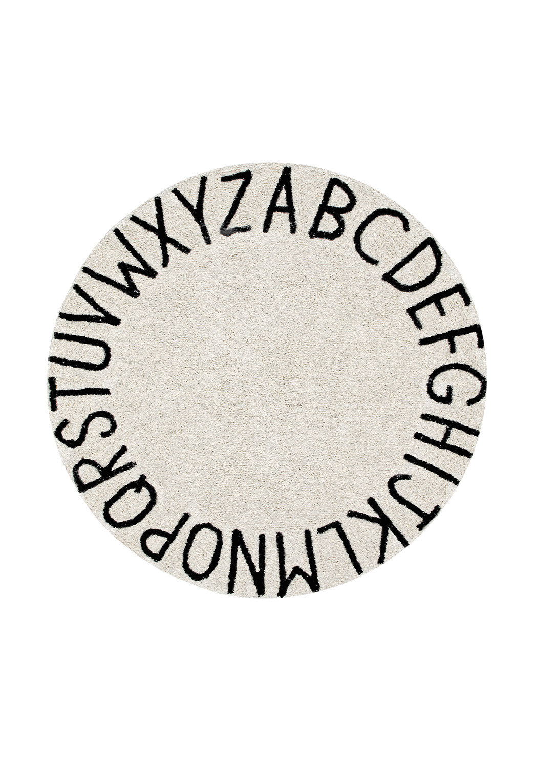 Детский круглый ковер Алфавит Round ABC хлопок Индия
