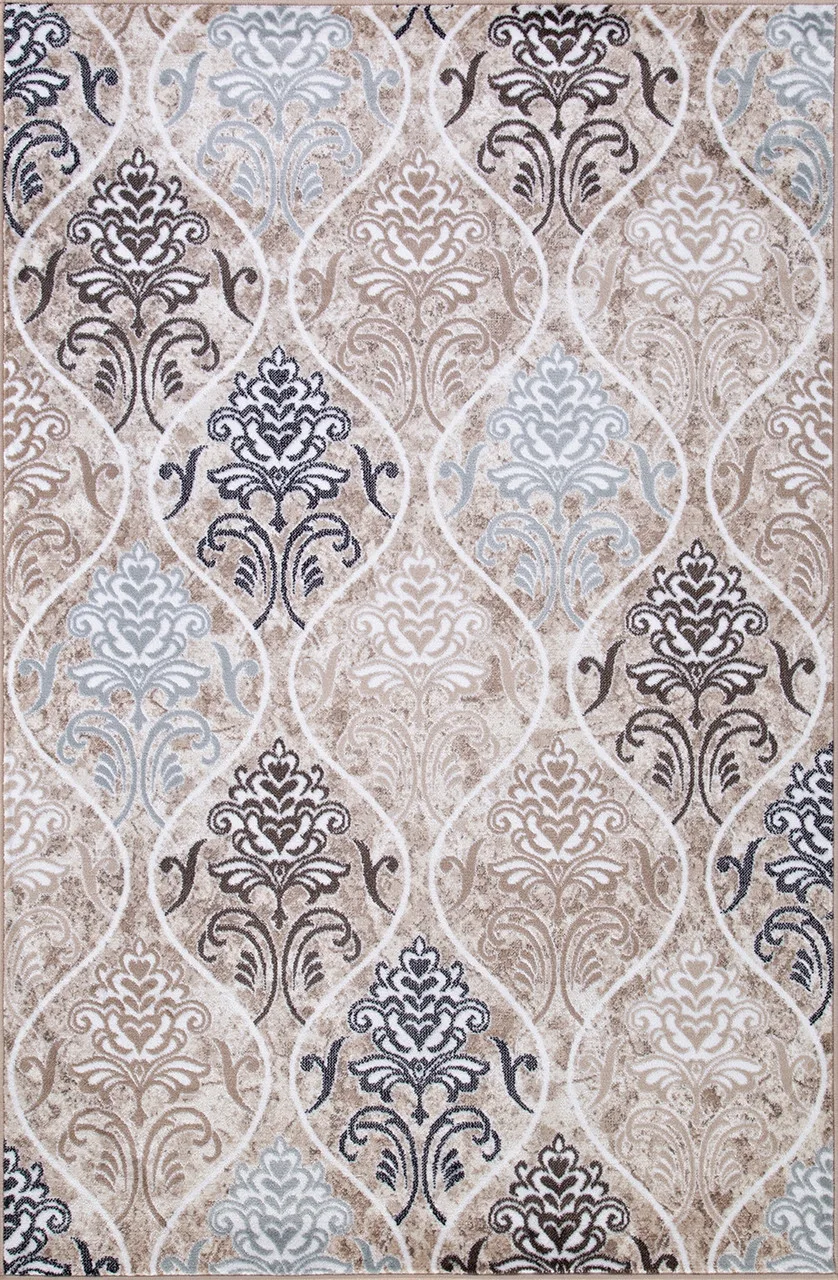 Классический ковер VALENCIA DELUXE d310 - CREAM-BROWN Heat-set Россия