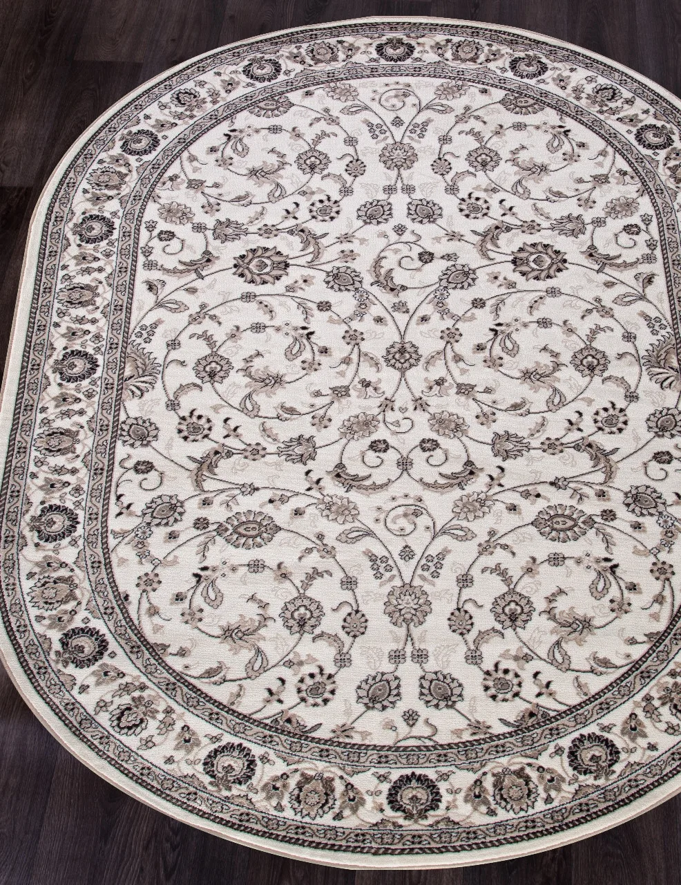 Классический ковер VALENCIA DELUXE d251 - CREAM-BROWN Heat-set Россия