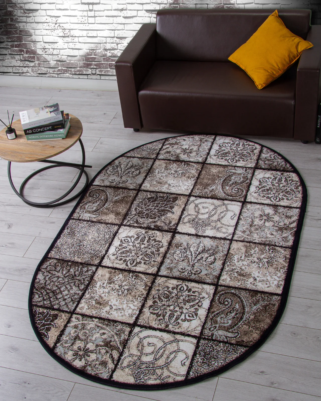 Современный ковер VALENCIA DELUXE d328 - BROWN Heat-set Россия
