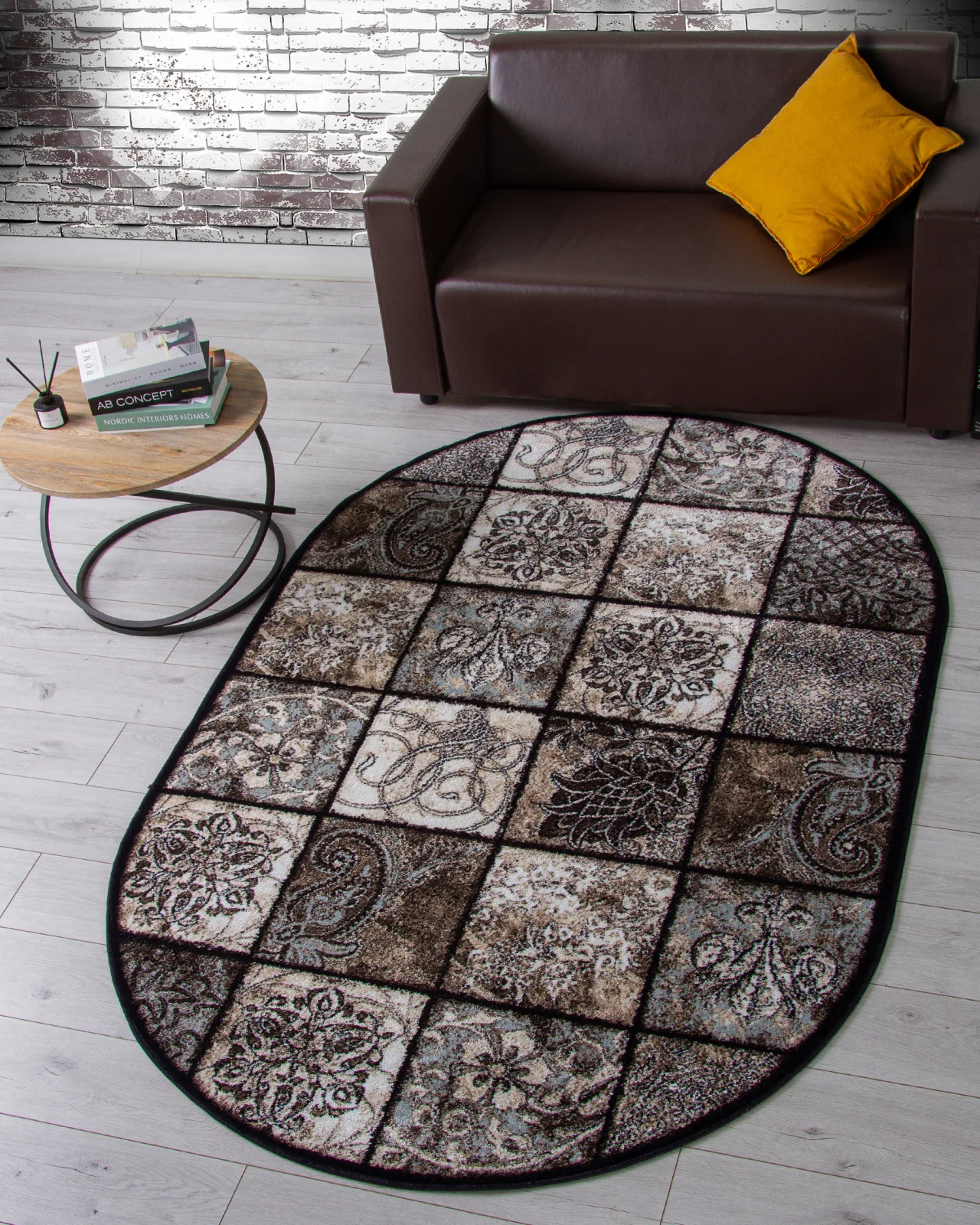 Современный ковер VALENCIA DELUXE d328 - BROWN Heat-set Россия