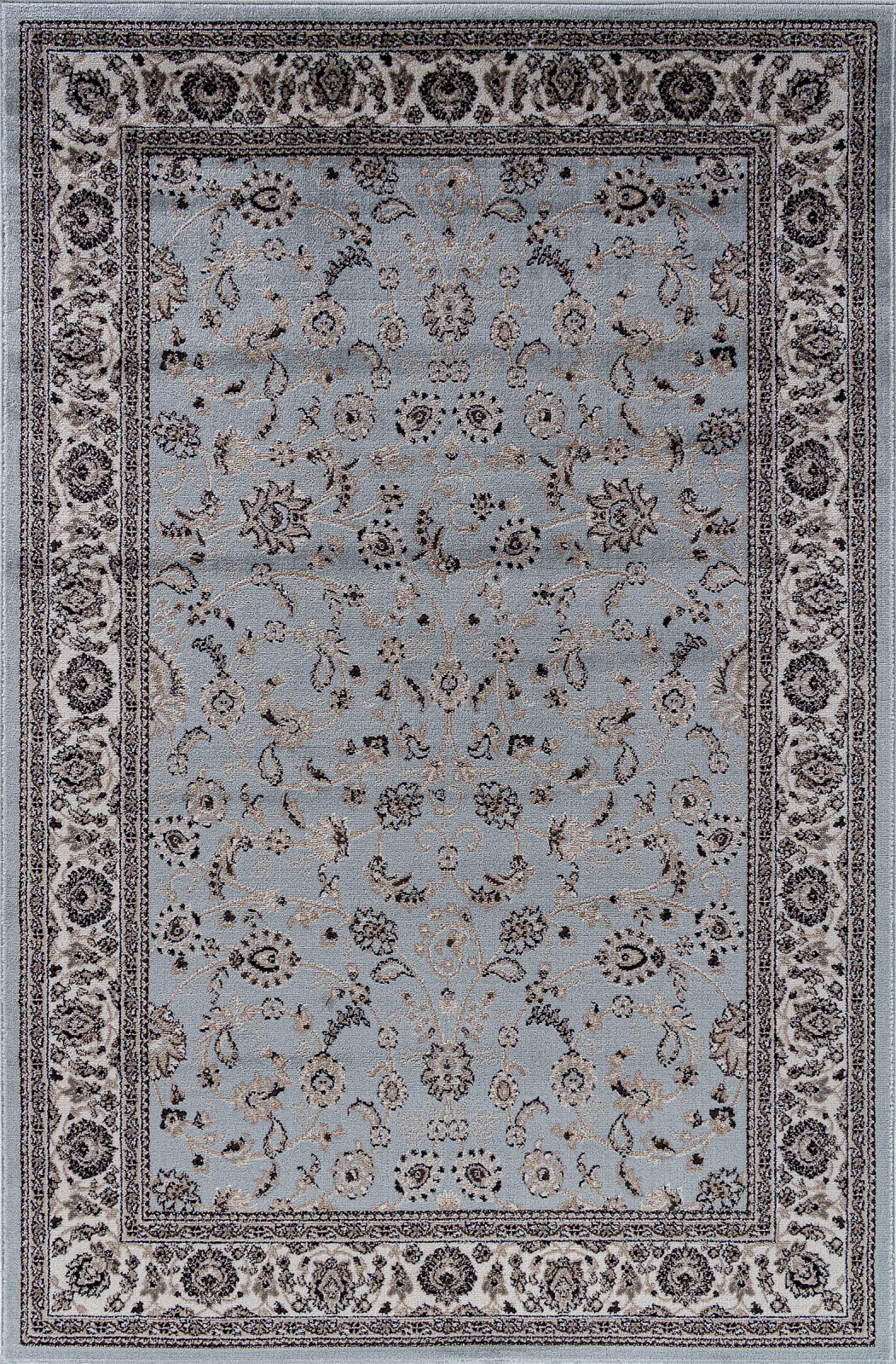 Классический ковер VALENCIA DELUXE d251 - L.BLUE-BROWN Heat-set Россия