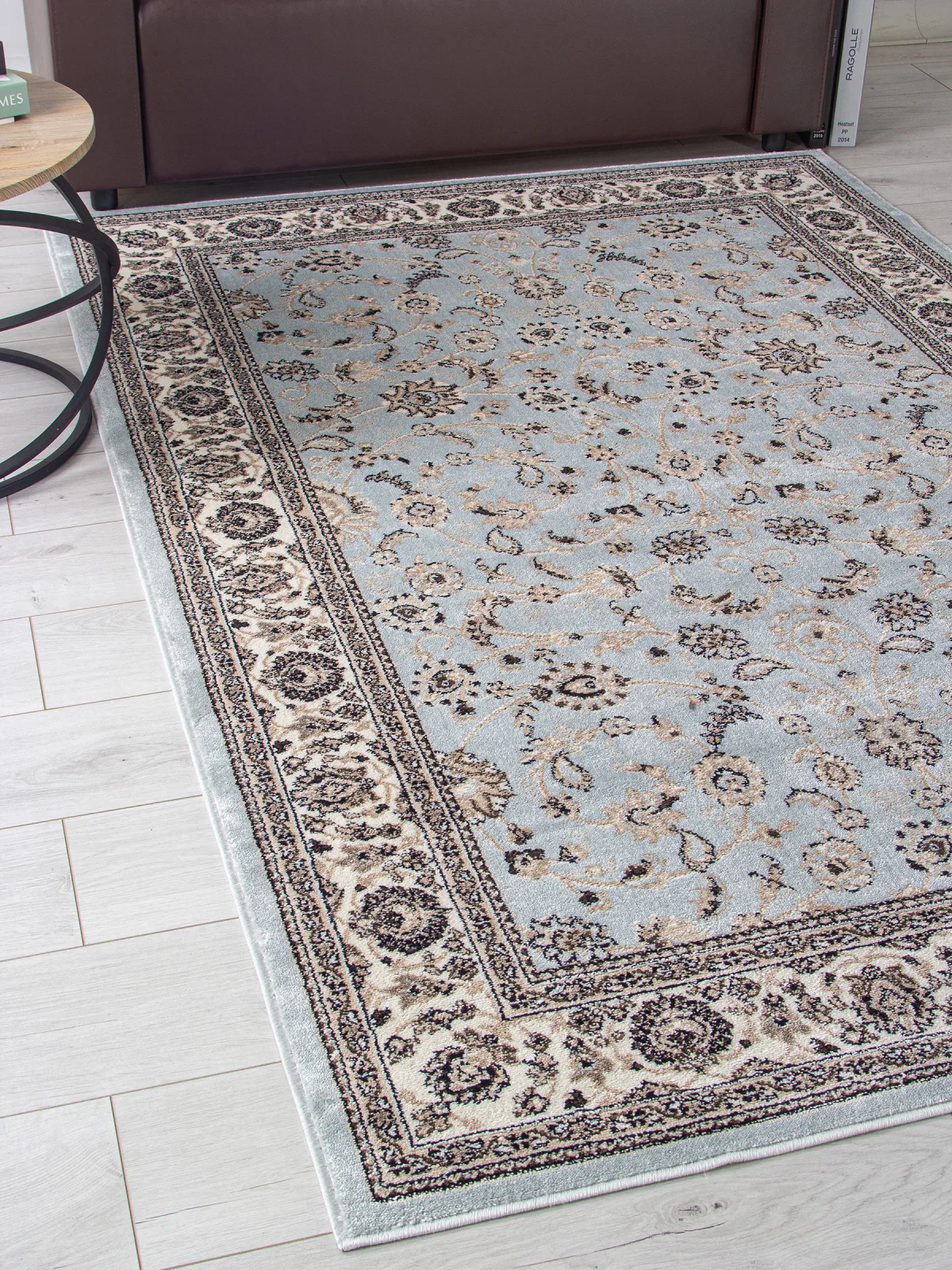 Классический ковер VALENCIA DELUXE d251 - L.BLUE-BROWN Heat-set Россия