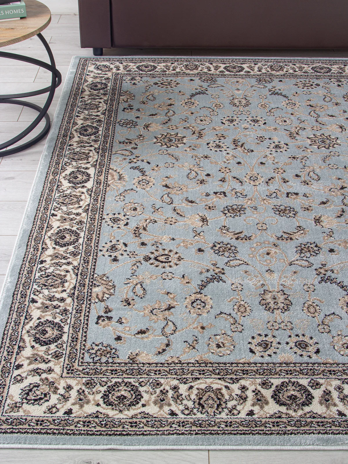 Классический ковер VALENCIA DELUXE d251 - L.BLUE-BROWN Heat-set Россия