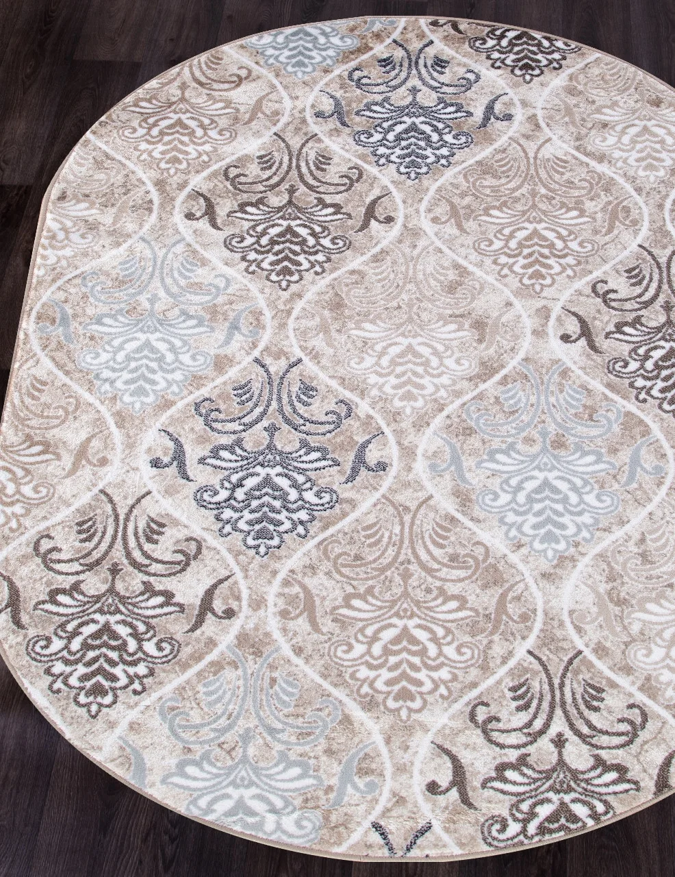 Классический ковер VALENCIA DELUXE d310 - CREAM-BROWN Heat-set Россия