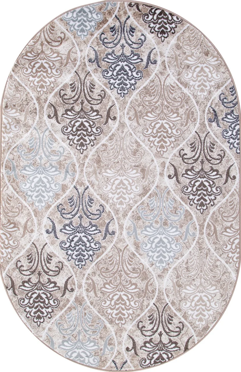 Классический ковер VALENCIA DELUXE d310 - CREAM-BROWN Heat-set Россия