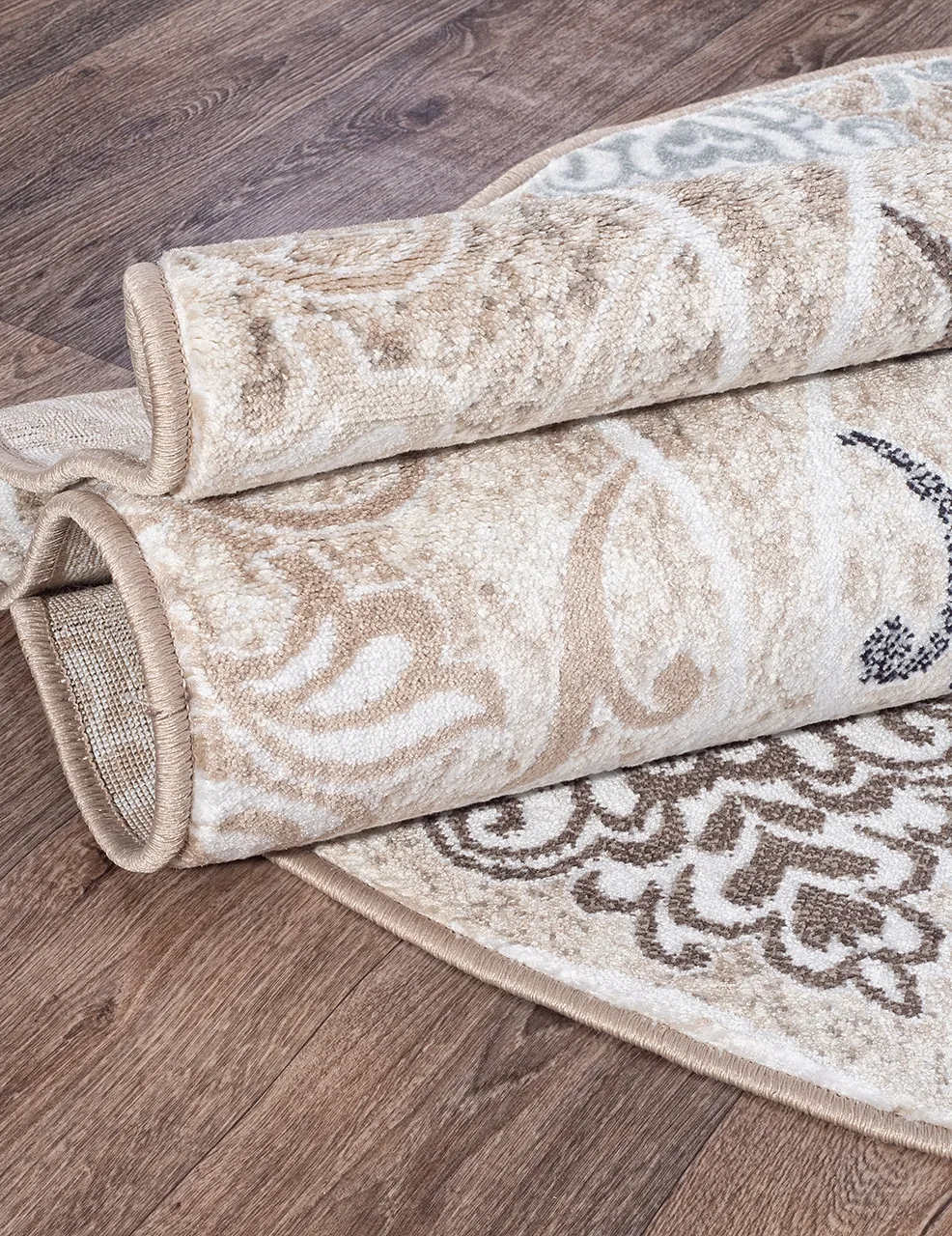 Классический ковер VALENCIA DELUXE d310 - CREAM-BROWN Heat-set Россия