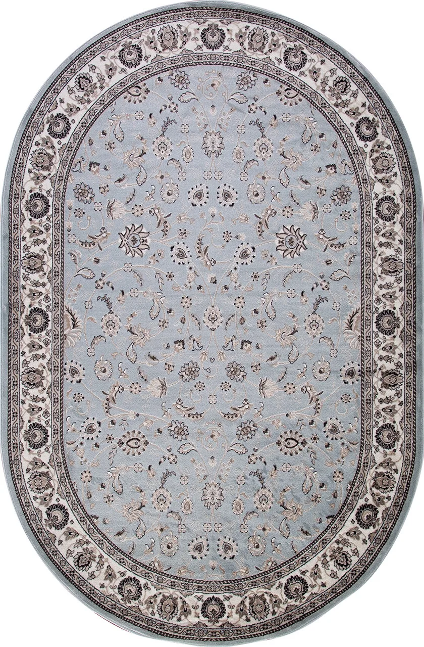 Классический ковер VALENCIA DELUXE d251 - L.BLUE-BROWN Heat-set Россия