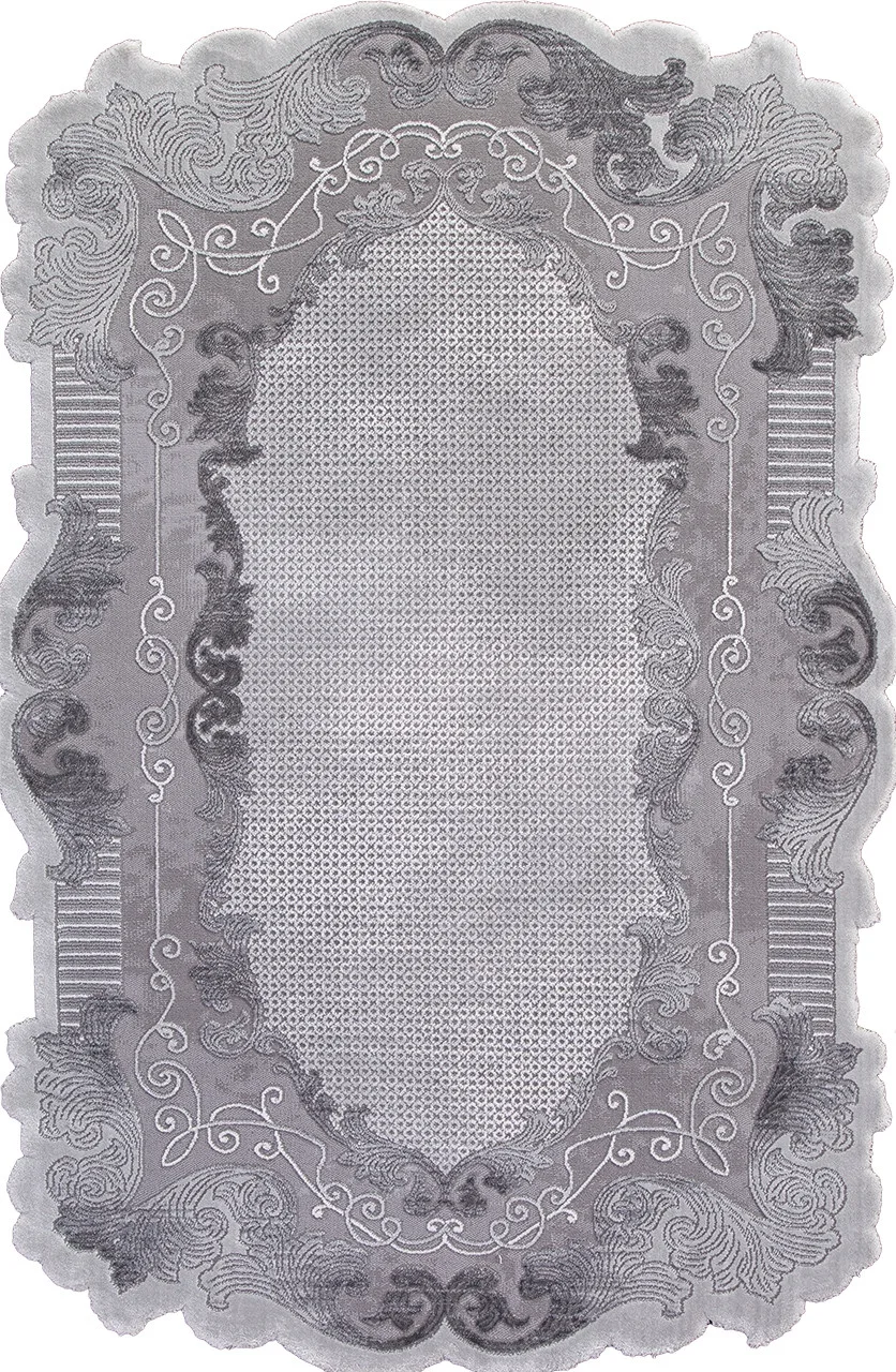 Классический ковер SAFIR 00857G - GREY / GREY Heat-set Турция