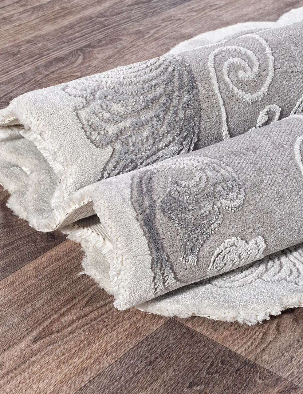 Классический ковер SAFIR 00857G - GREY / GREY Heat-set Турция