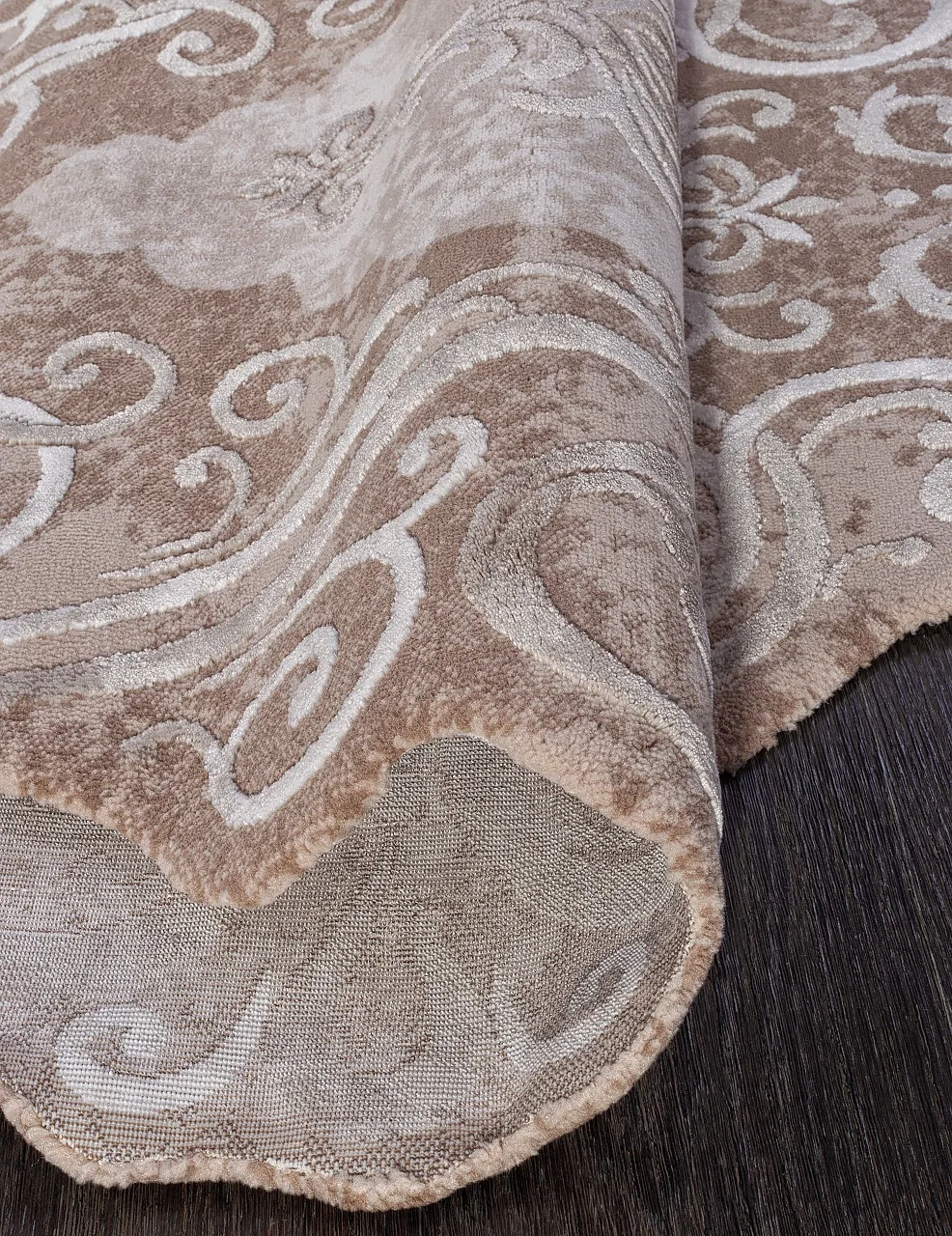 Классический ковер SAFIR 00858A - BROWN / BROWN Heat-set Турция