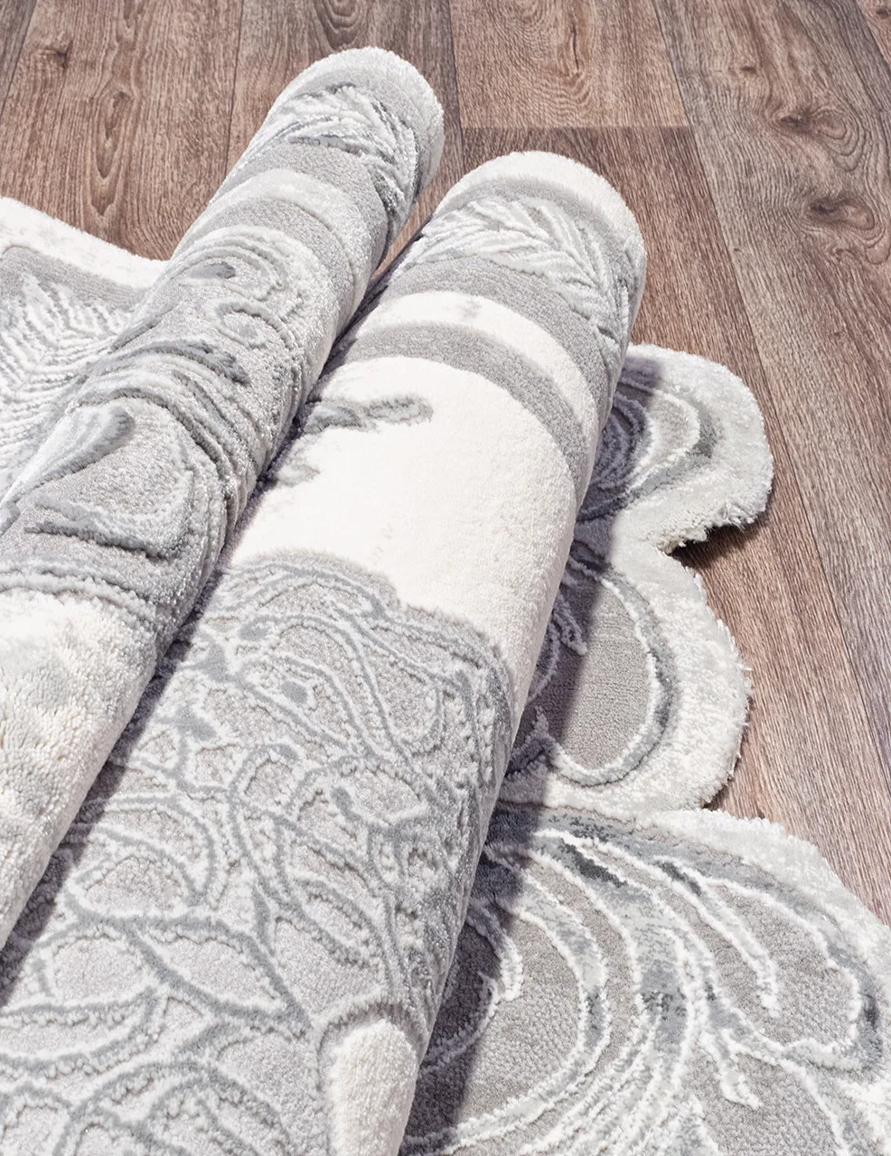 Классический ковер SAFIR 00856G - GREY / GREY Heat-set Турция