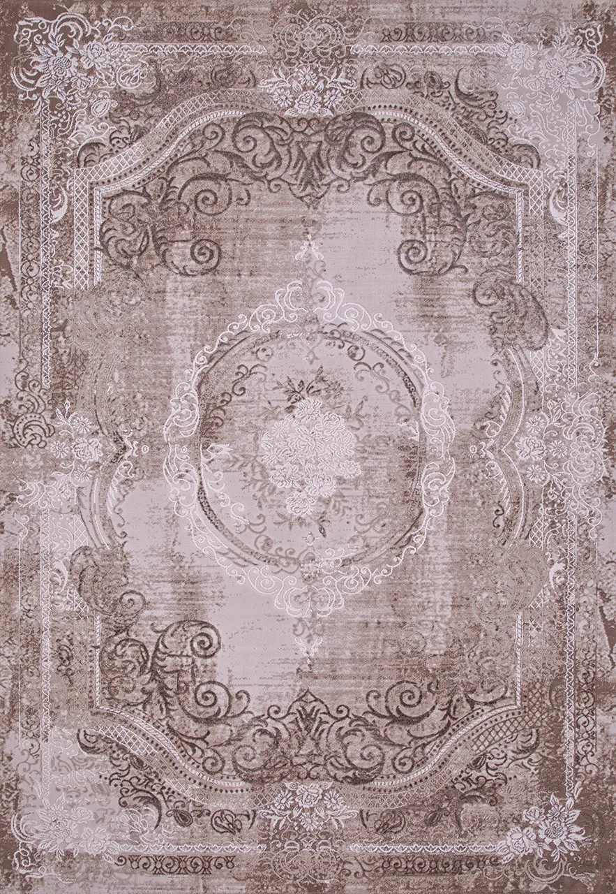 Классический ковер ARMINA 03707A - BROWN / BROWN Heat-set Турция