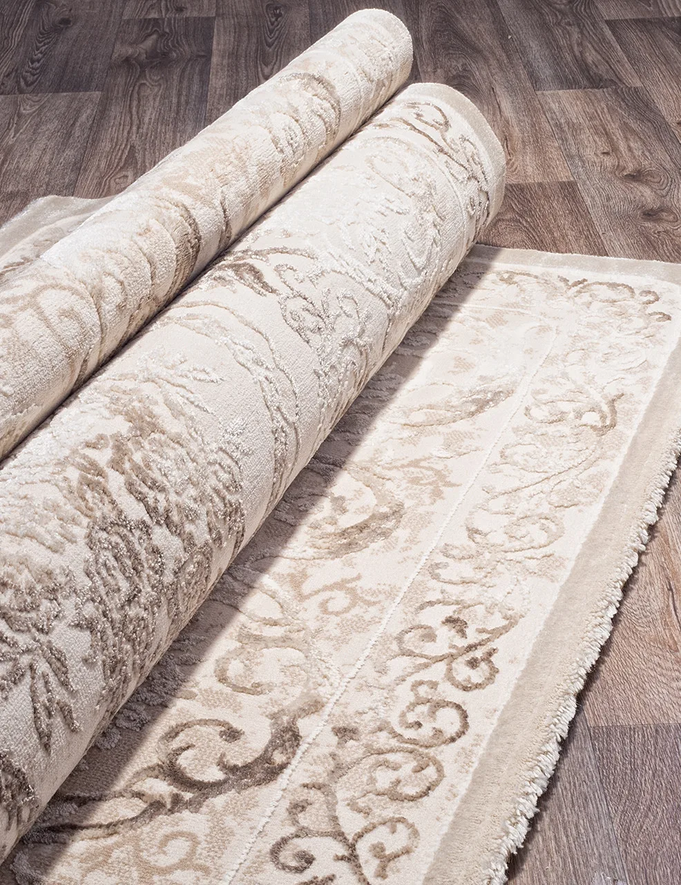 Классический ковер ARMINA 03701A - BROWN / BROWN Heat-set Турция