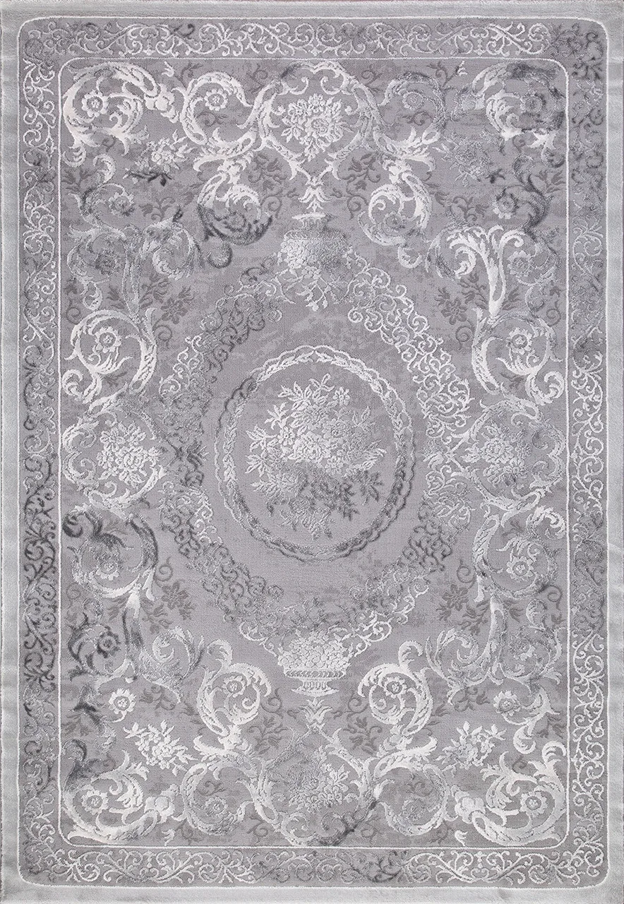 Классический ковер ARMINA 03760A - GREY / GREY Heat-set Турция