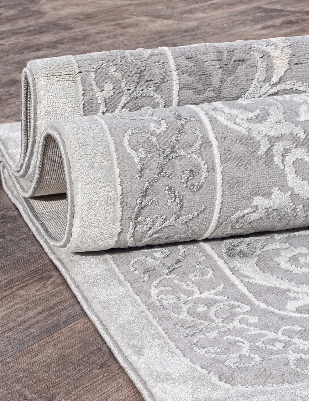 Классический ковер ARMINA 03760A - GREY / GREY Heat-set Турция