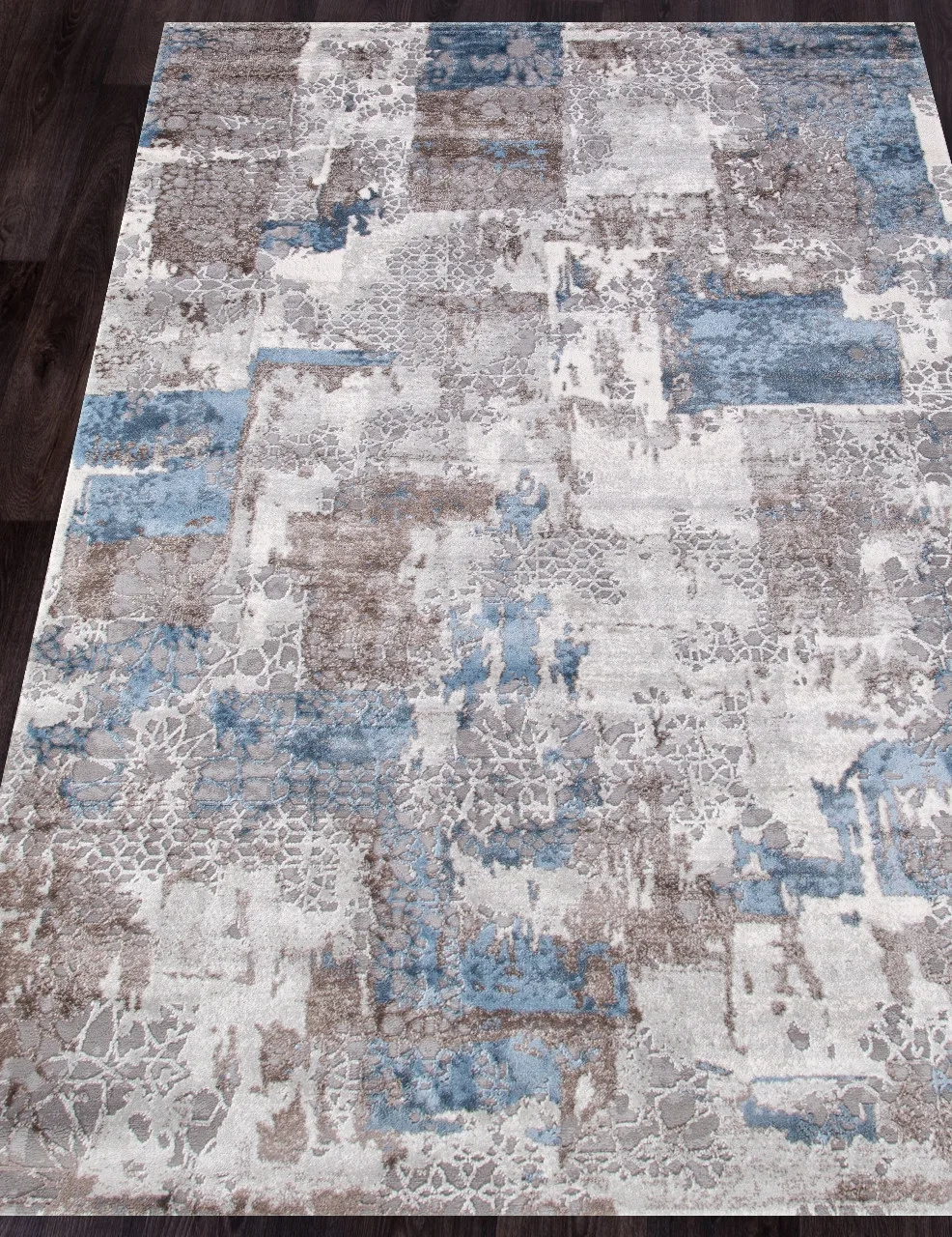 Современный ковер ARMINA 03857A - BLUE / BLUE Heat-set Турция