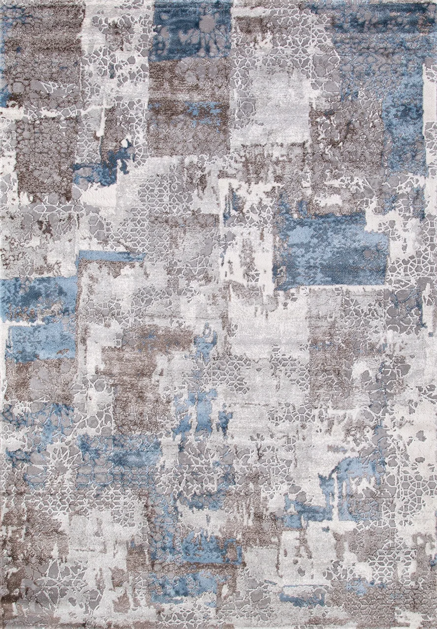 Современный ковер ARMINA 03857A - BLUE / BLUE Heat-set Турция