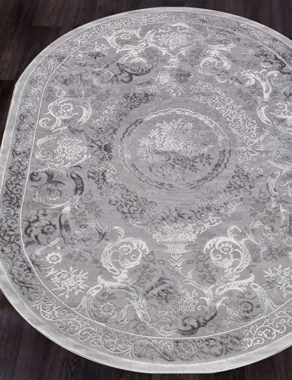 Классический ковер ARMINA 03760A - GREY / GREY Heat-set Турция