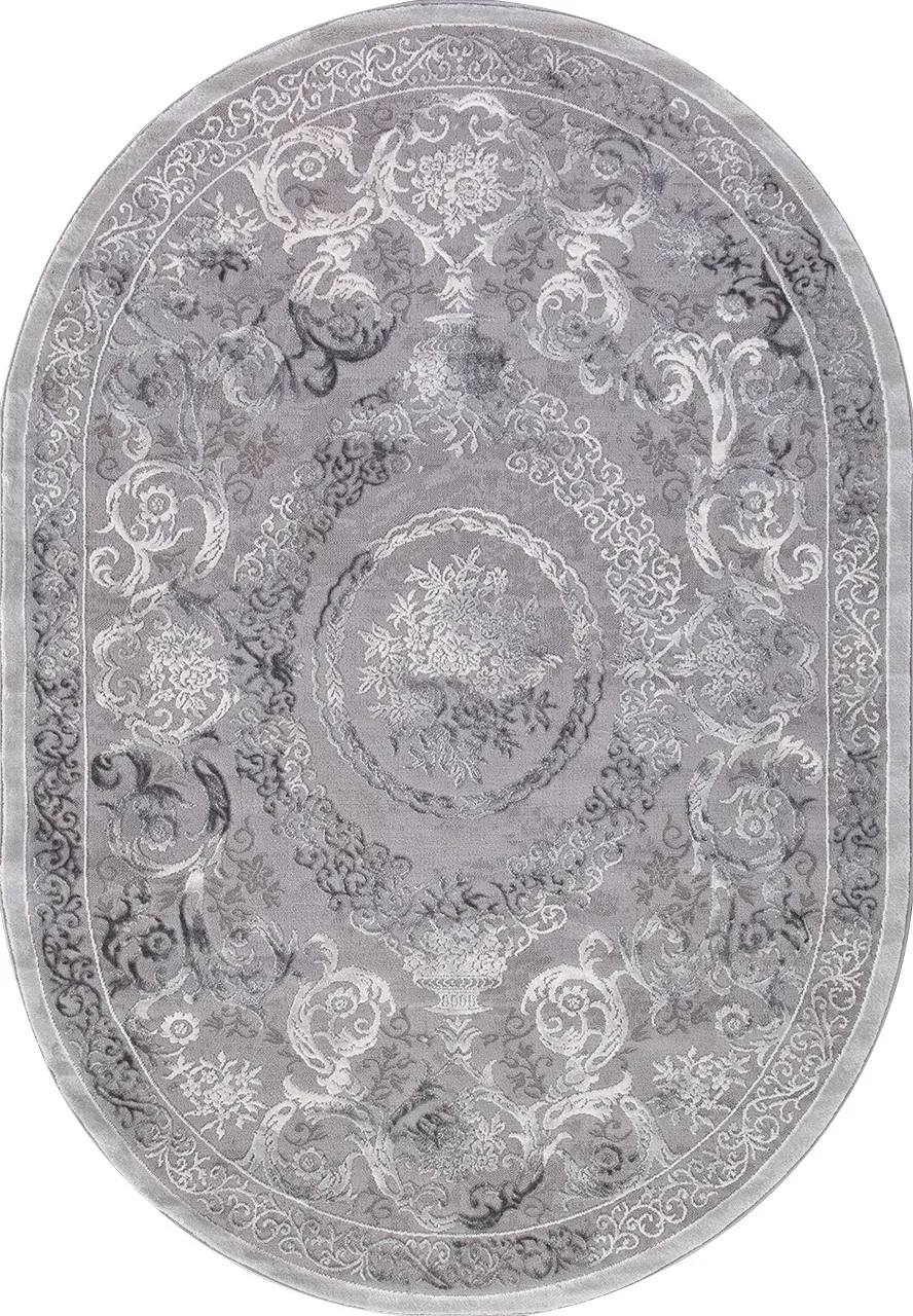 Классический ковер ARMINA 03760A - GREY / GREY Heat-set Турция