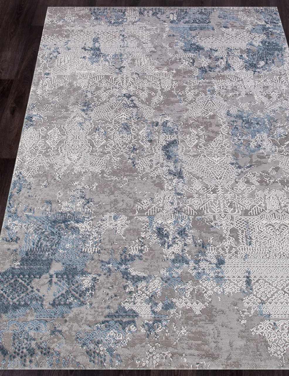 Винтажный ковер ARMINA 03851A - BLUE / BLUE Heat-set Турция