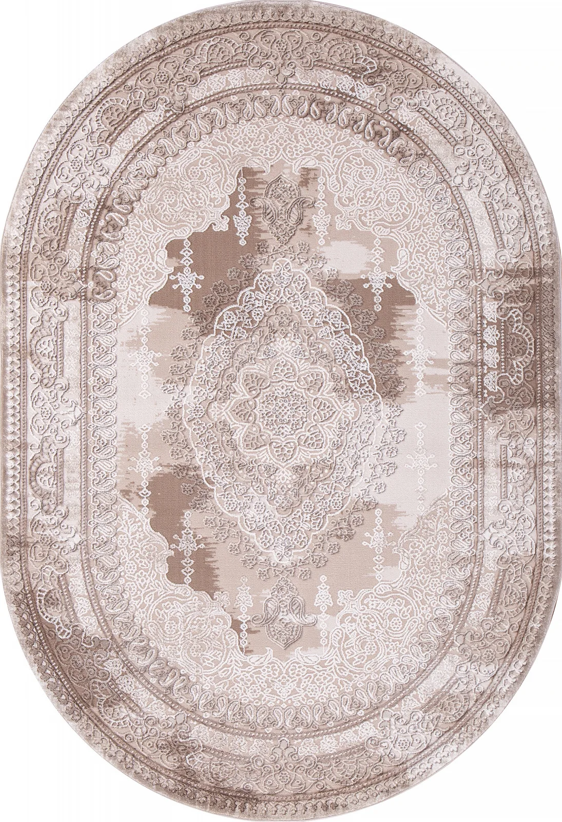 Классический ковер ARMINA 03704A - BROWN / BROWN Heat-set Турция