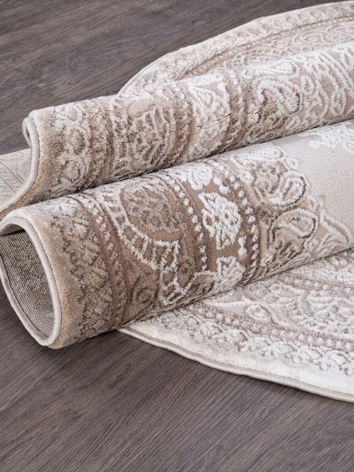 Классический ковер ARMINA 03704A - BROWN / BROWN Heat-set Турция