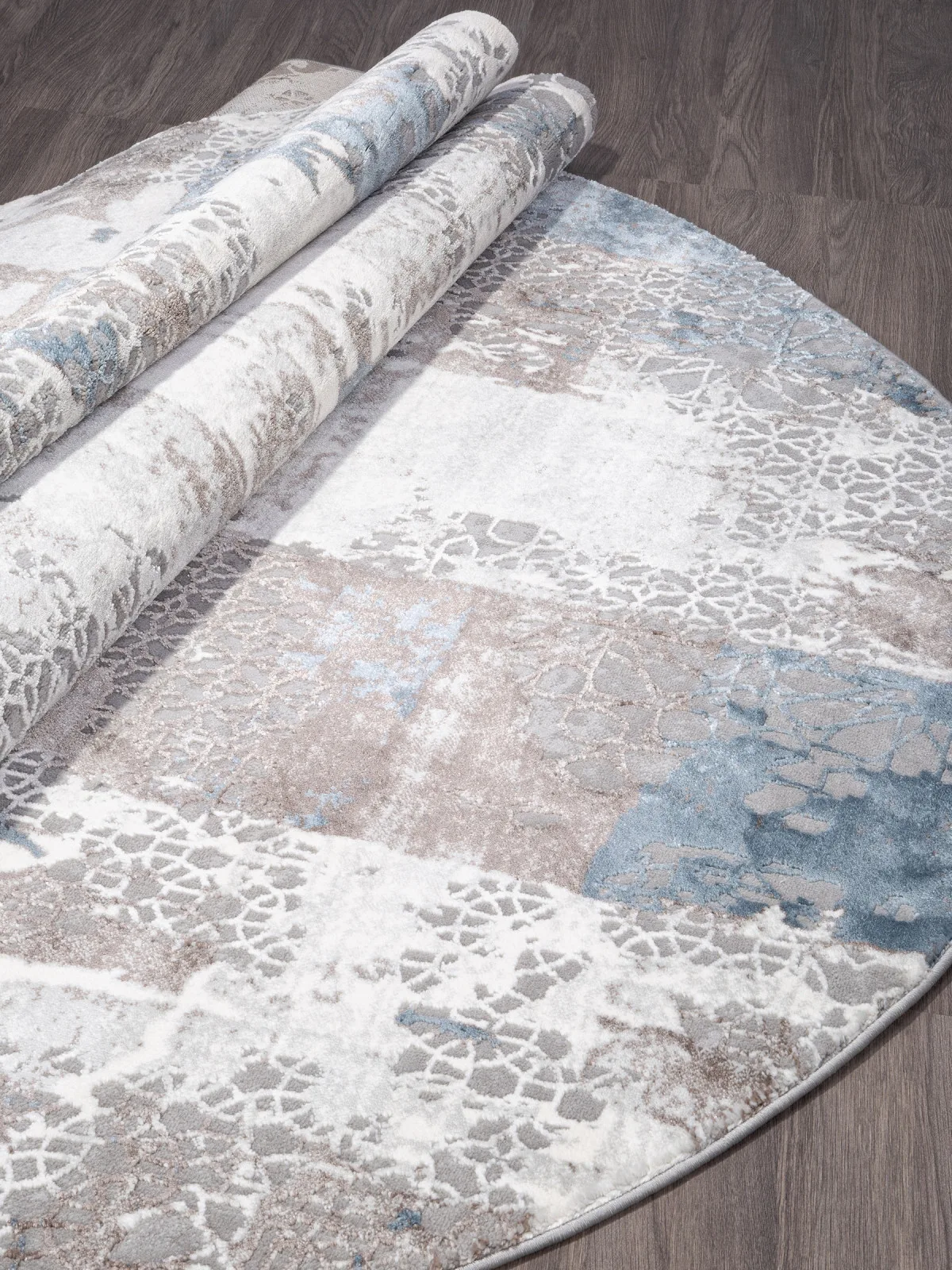 Современный ковер ARMINA 03857A - BLUE / BLUE Heat-set Турция
