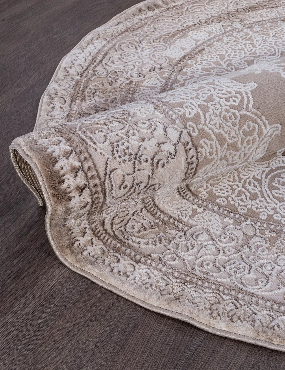 Классический ковер ARMINA 03704A - BROWN / BROWN Heat-set Турция