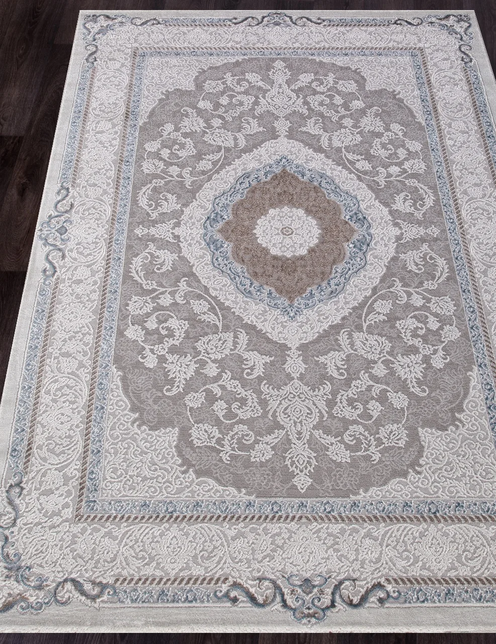 Классический ковер ARMINA 03874A - BLUE / BLUE Heat-set Турция