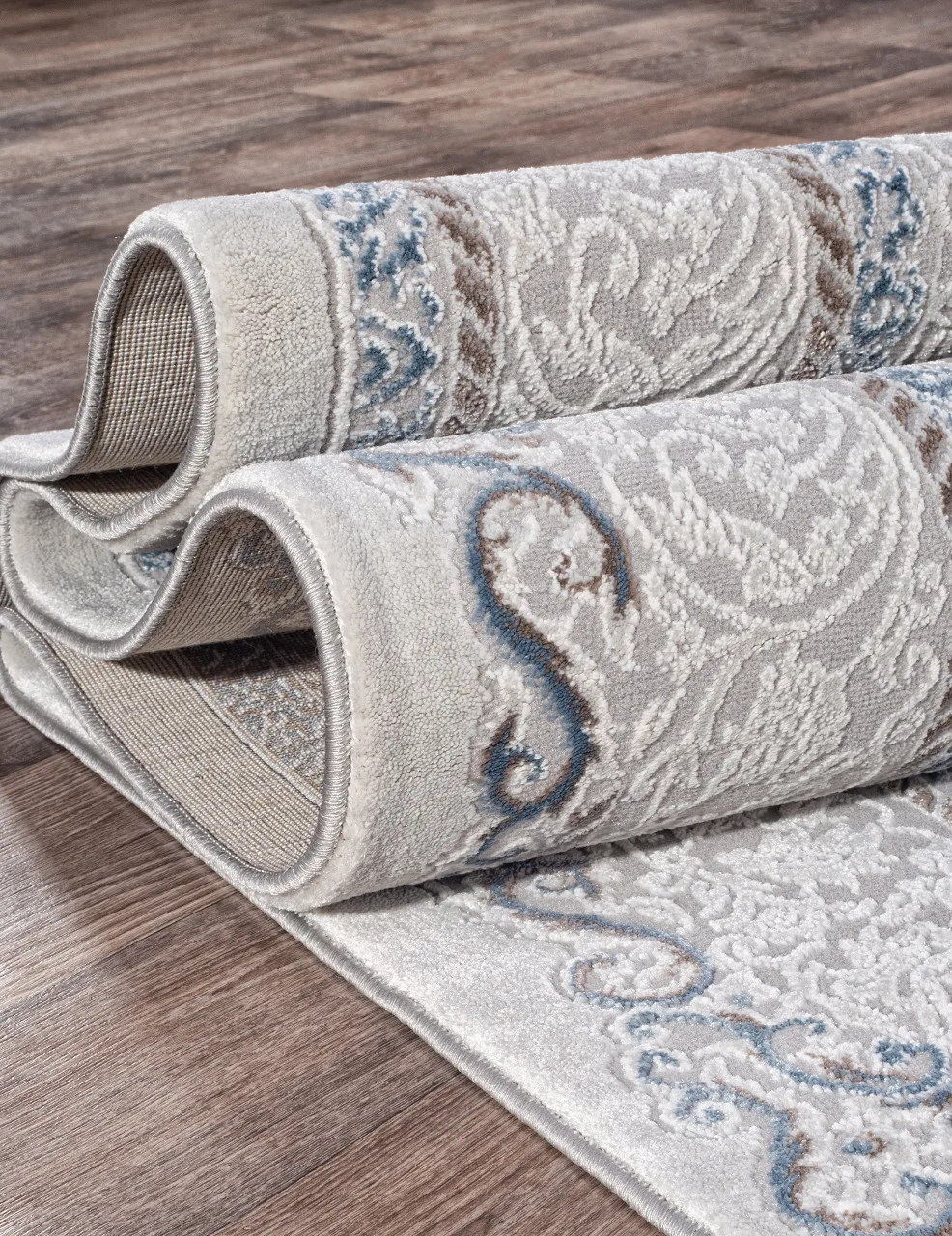 Классический ковер ARMINA 03874A - BLUE / BLUE Heat-set Турция