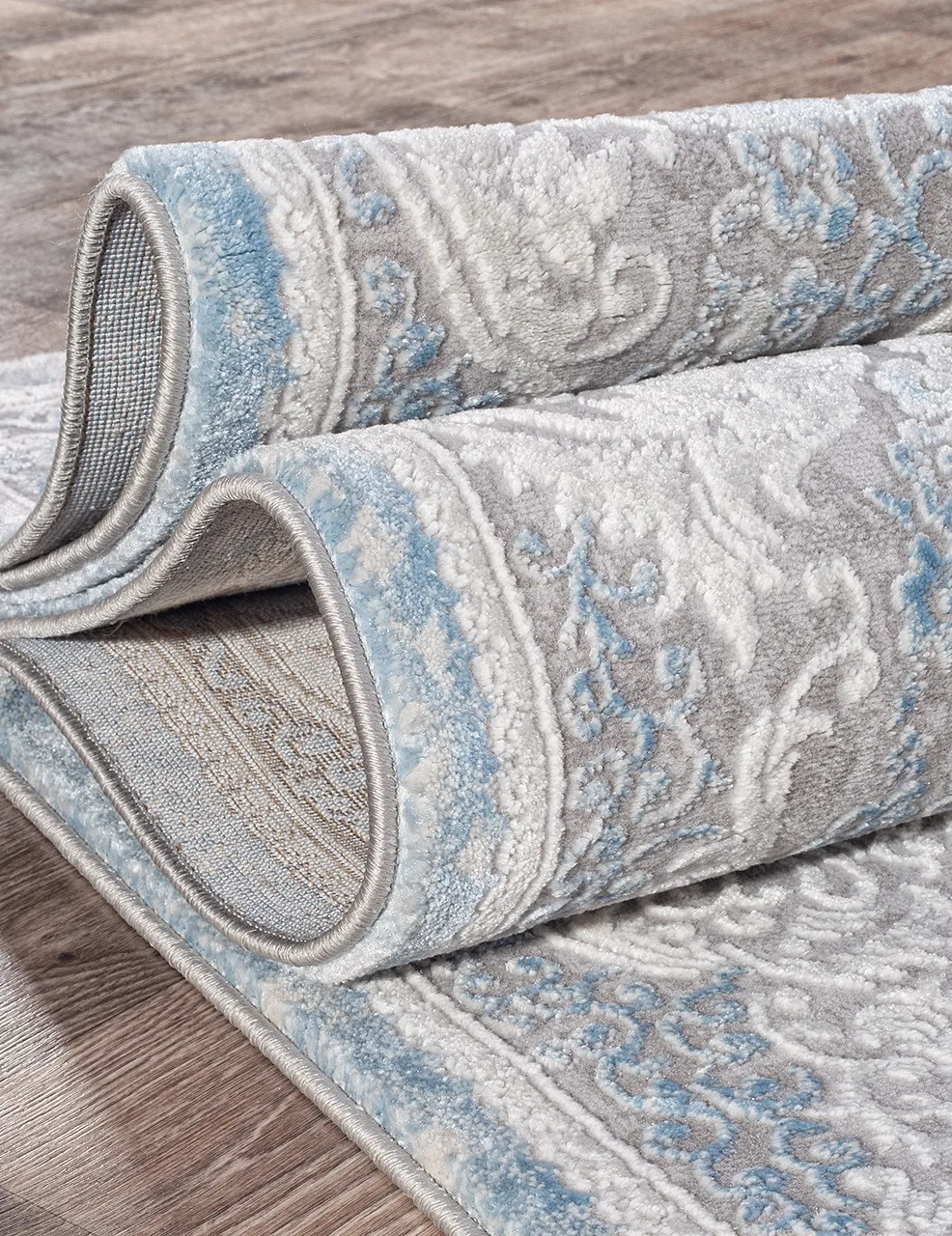 Классический ковер ARMINA 03880A - BLUE / BLUE Heat-set Турция