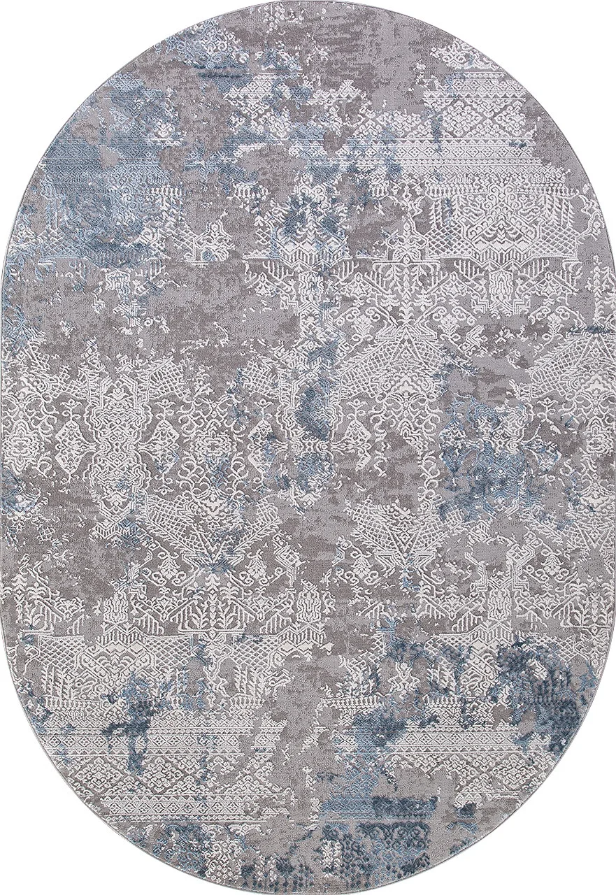 Винтажный ковер ARMINA 03851A - BLUE / BLUE Heat-set Турция