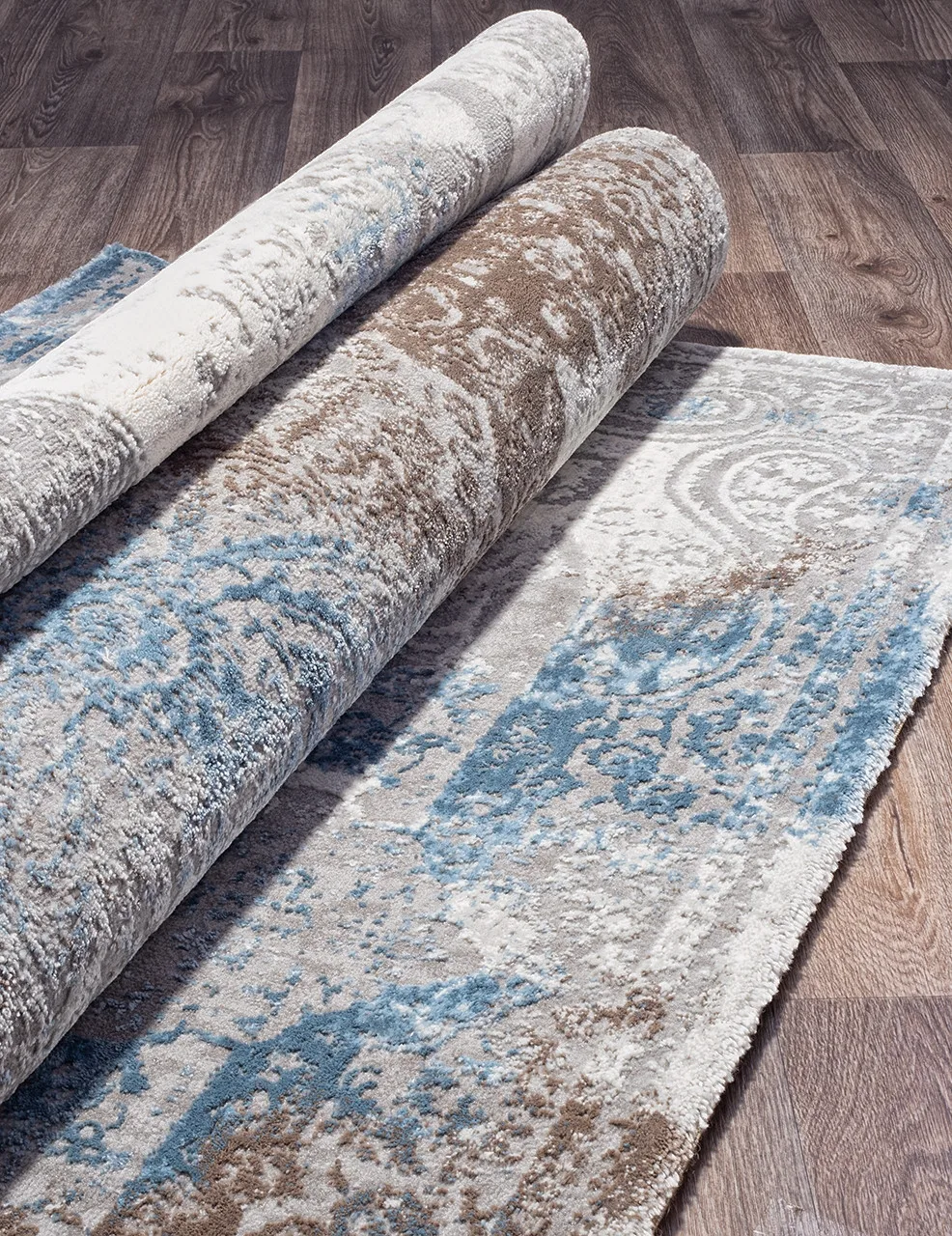 Классический ковер ARMINA 03879A - BLUE / BLUE Heat-set Турция