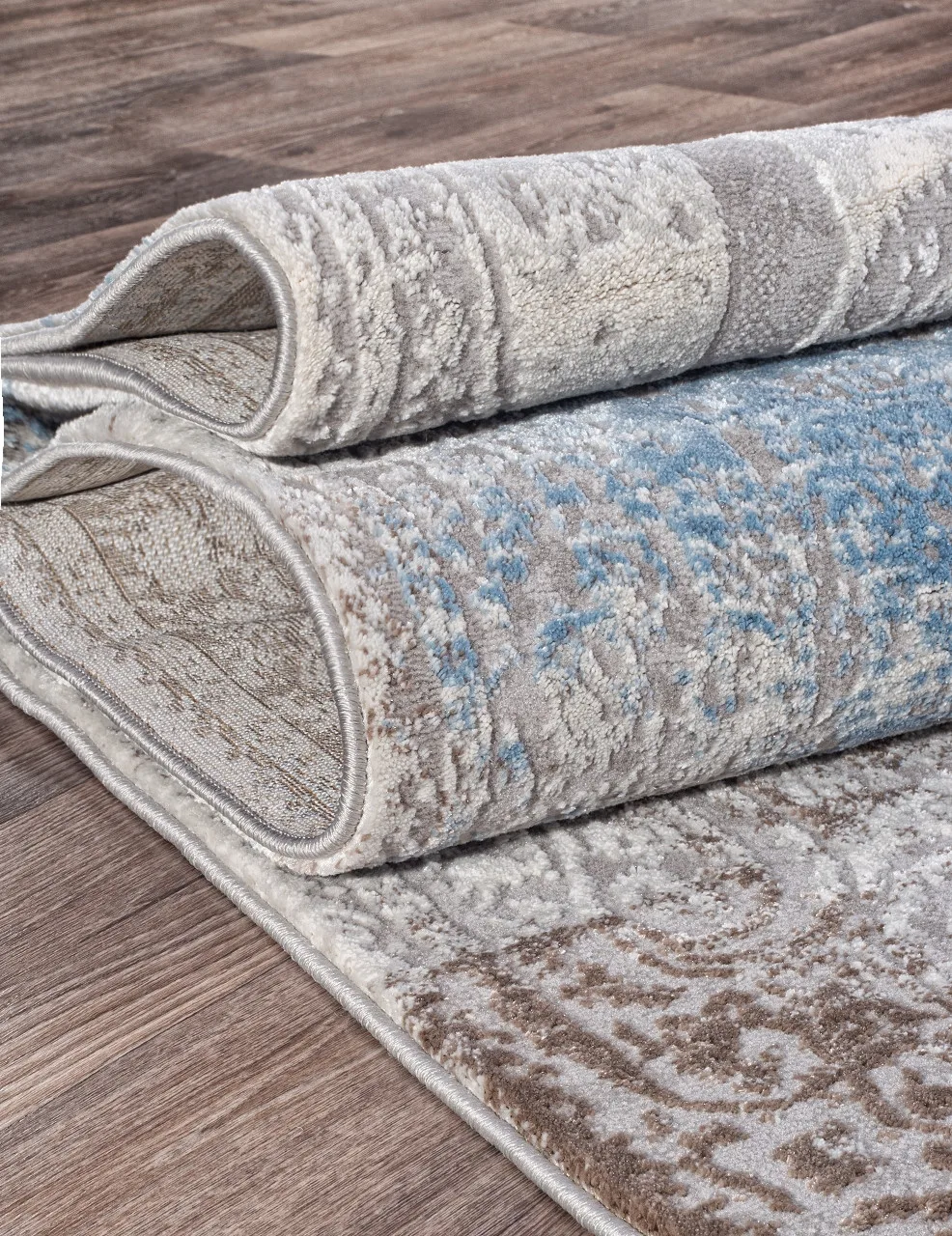Классический ковер ARMINA 03879A - BLUE / BLUE Heat-set Турция