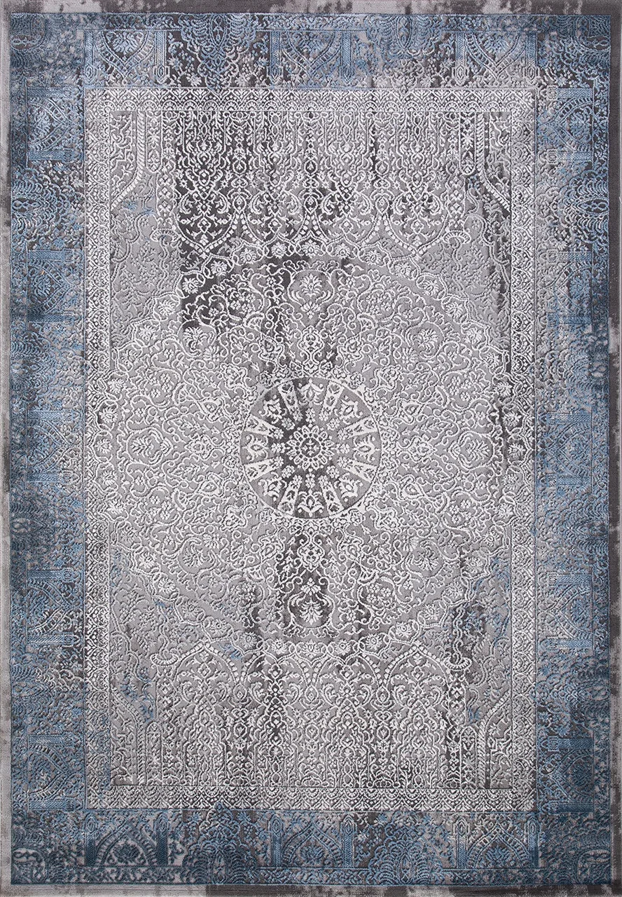 Классический ковер ARMINA 03878A - BLUE / BLUE Heat-set Турция