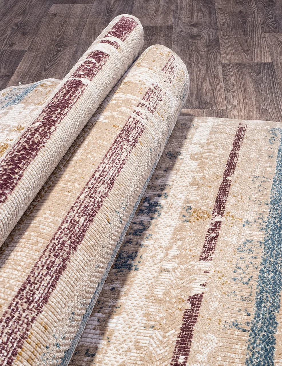 Современный ковер QUANTUM 03003B - BROWN / BROWN полиэстер Турция
