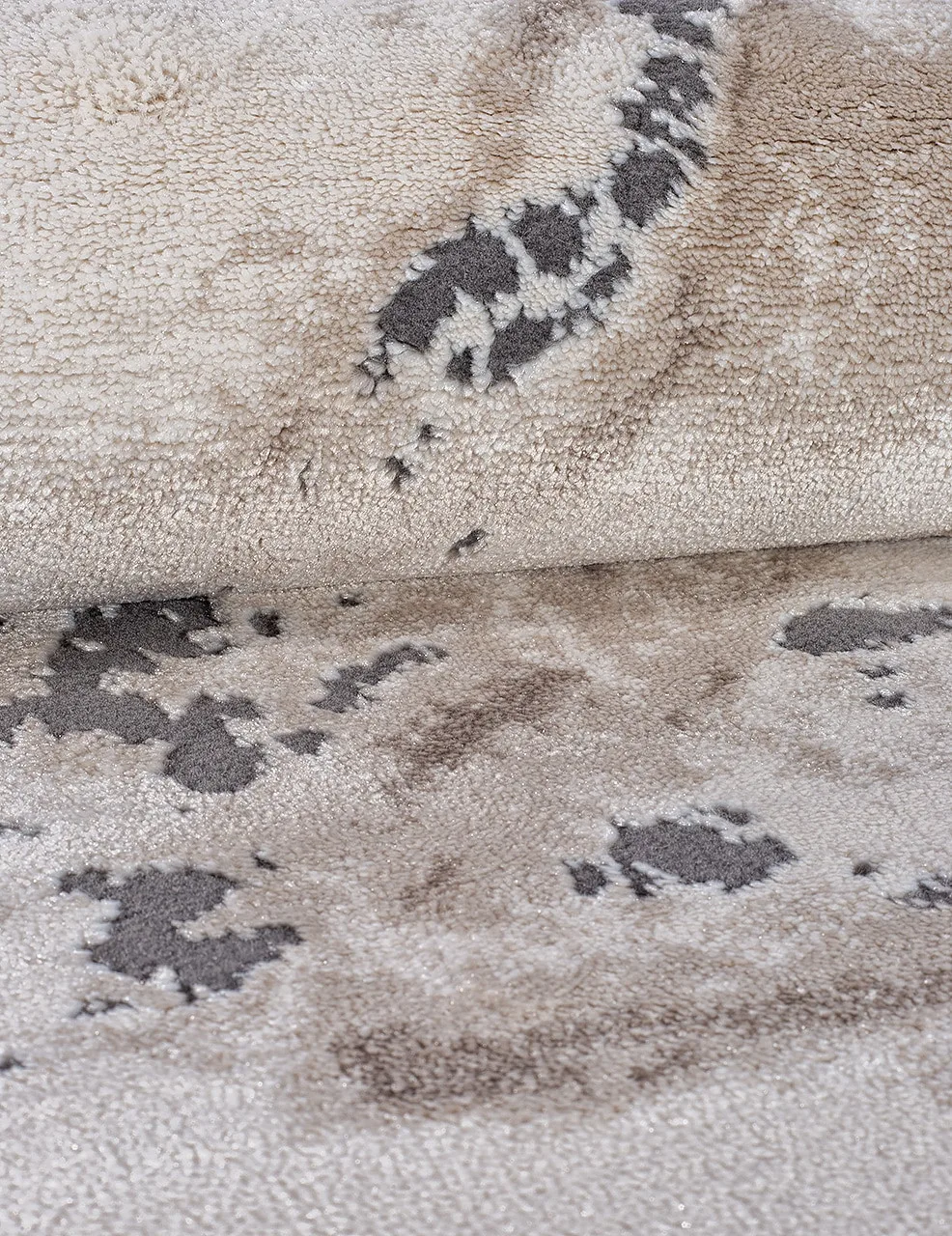 Современный ковер ARMINA 03819A - GREY / BROWN Heat-set Турция