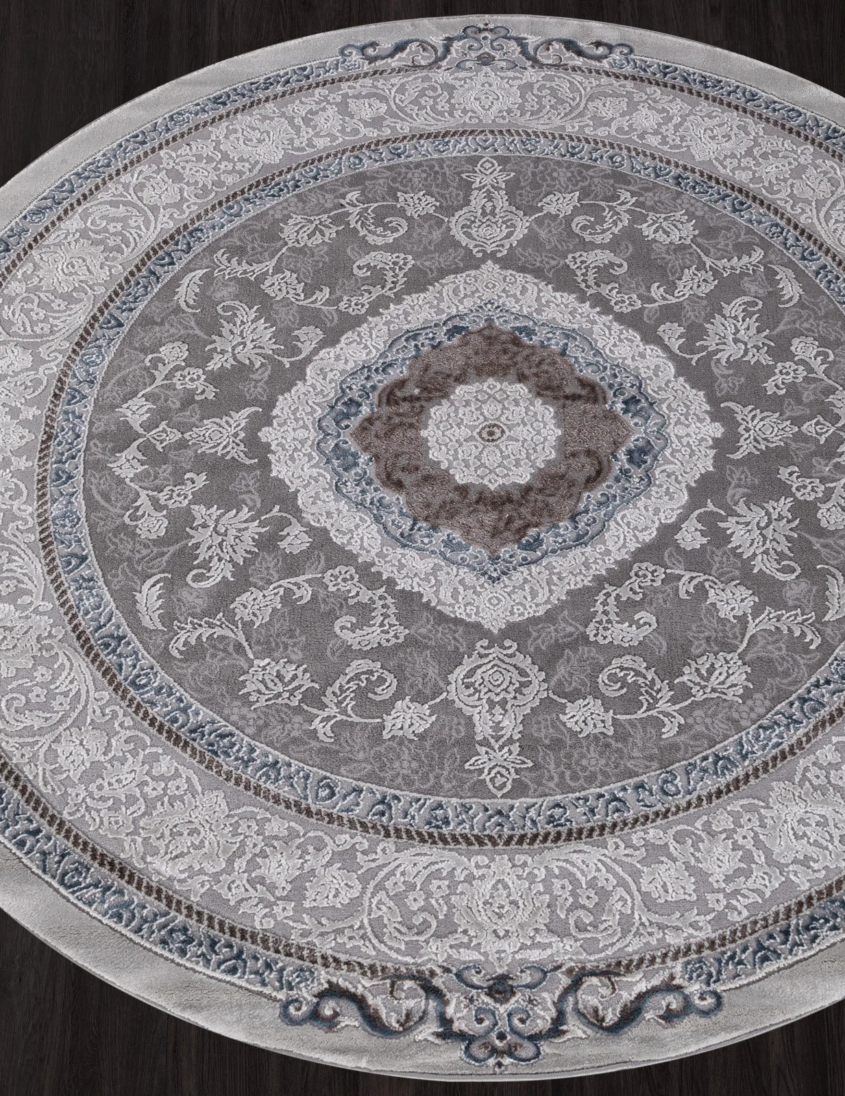 Классический ковер ARMINA 03874A - BLUE / BLUE Heat-set Турция