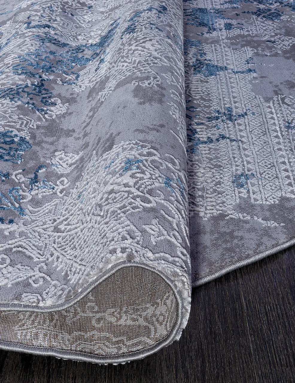 Винтаж ковер ARMINA 03851A - BLUE / BLUE Heat-set Турция