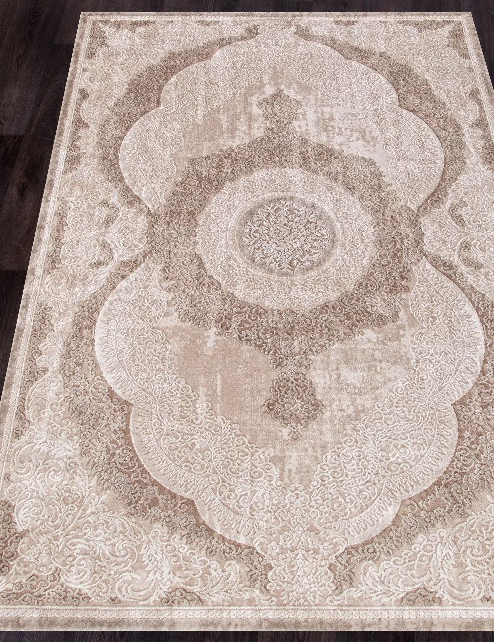 Классический ковер ARMINA 03880B - BROWN / BROWN Heat-set Турция