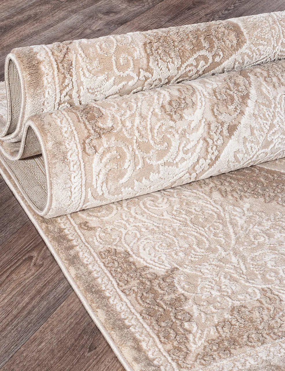 Классический ковер ARMINA 03880B - BROWN / BROWN Heat-set Турция