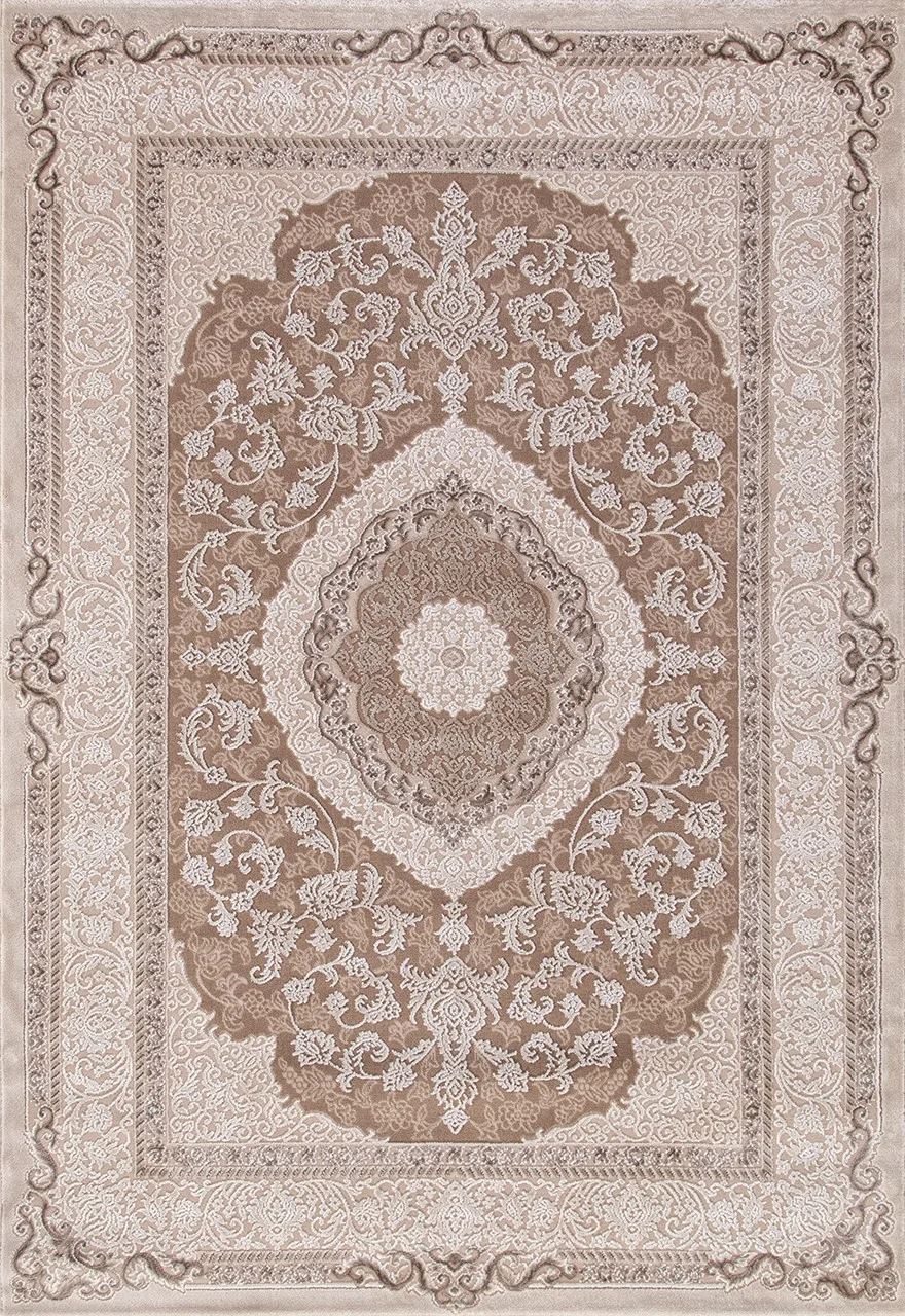 Классический ковер ARMINA 03874B - BROWN / BROWN Heat-set Турция