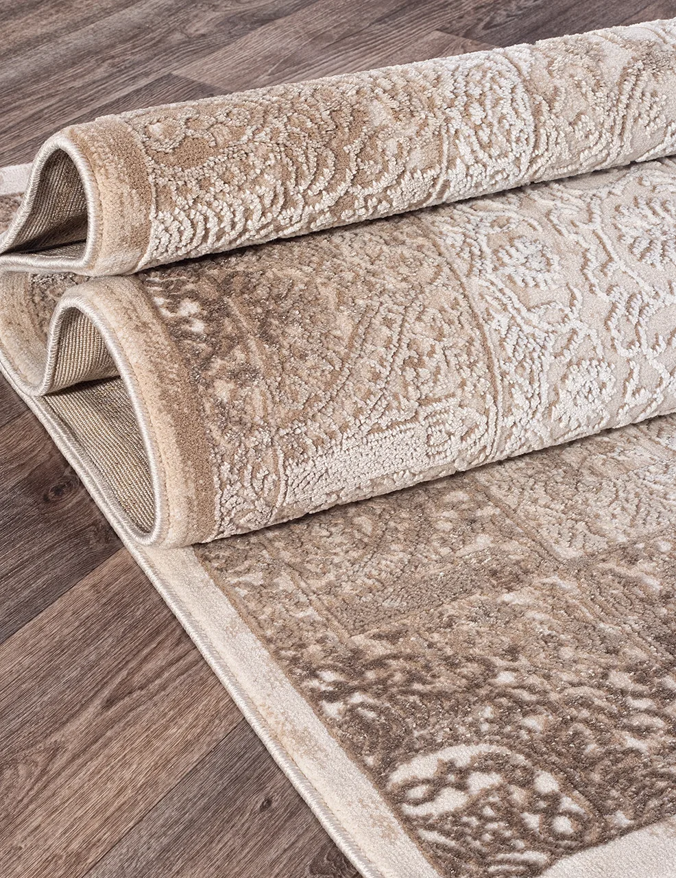 Классический ковер ARMINA 03878B - BROWN / BROWN Heat-set Турция