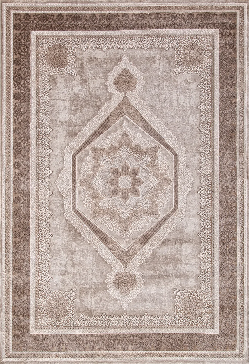 Классический ковер ARMINA 04037A - BROWN / BROWN Heat-set Турция