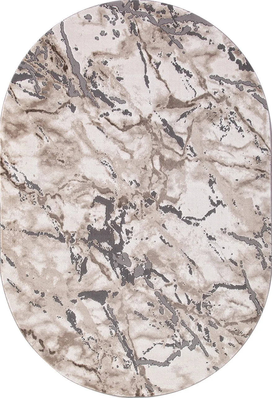 Современный ковер ARMINA 03819A - GREY / BROWN Heat-set Турция