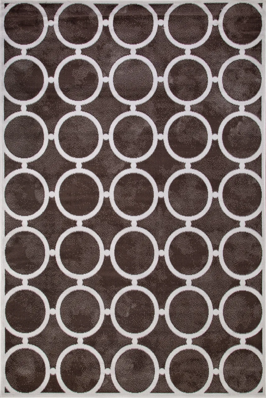 Современный ковер SIERRA D713 - BROWN-CREAM 2 BCF Россия