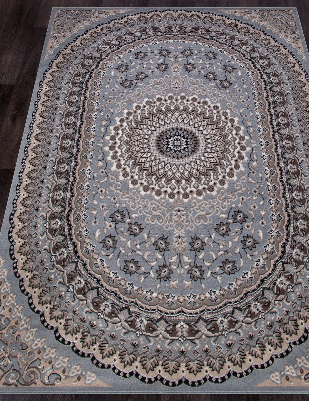 Классический ковер SIERRA D504 - BLUE-BROWN 2 BCF Россия