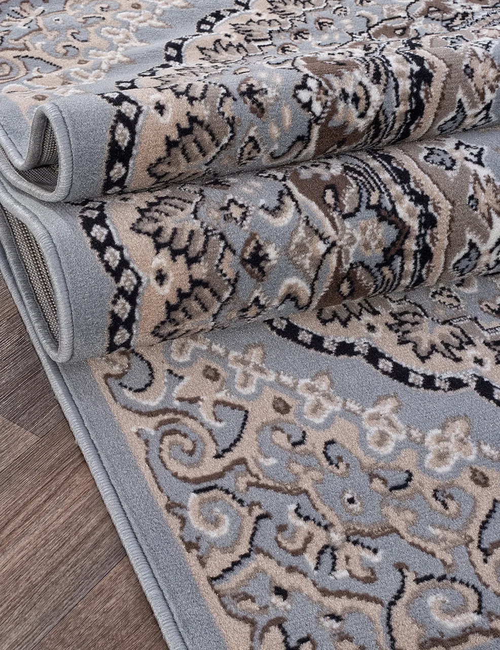 Классический ковер SIERRA D504 - BLUE-BROWN 2 BCF Россия